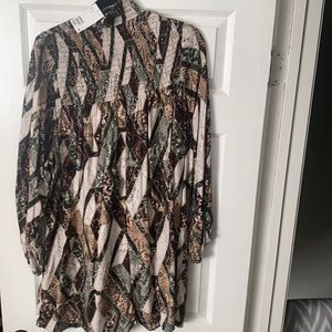 H&M Dresses | H&M Snake Print Shift | Color: Gray/Green